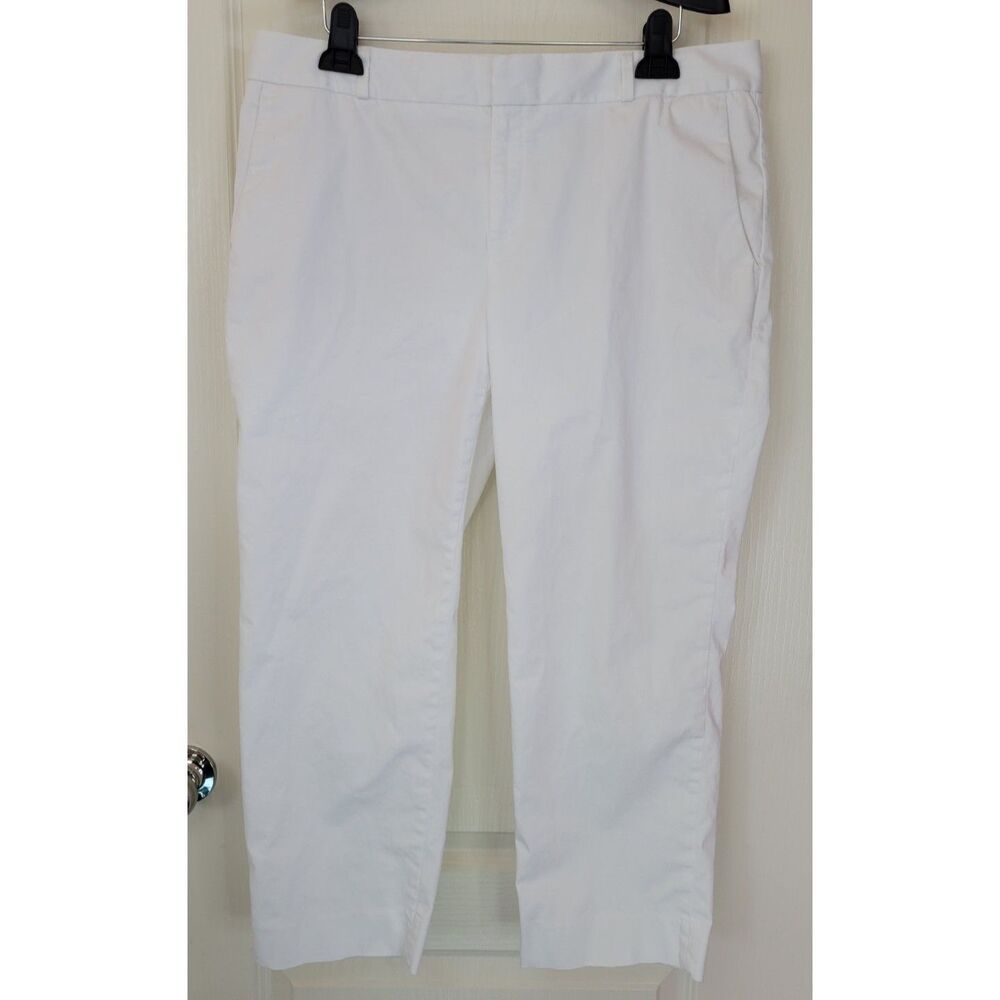 Banana Republic White Hampton Pant Cropped Pants